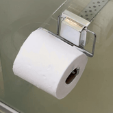 Suporte Para Rolo Papel Higiênico Com Ventosa Fixa Cromado - Ela Decora